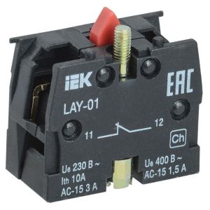 Блок контактный 1р для LAY5 IEK BDK11