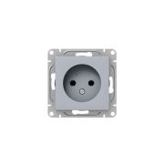 Розетка СП Эпика 16А без заземл. без шторок механизм алюм. EKF UP1-SOA-100
