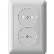 Розетка 2-м СП W59 16А IP20 без заземл. защ. шторки в сборе черн. бархат SE RS16-254-68