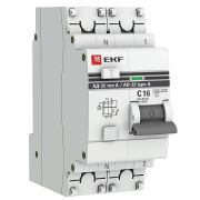 Выключатель автоматический дифференциального тока 2п 16А 30мА тип A АД-32 PROxima EKF DA32-16-30-a-pro