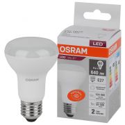 Лампа светодиодная LED Value LV R63 60 8SW/840 8Вт рефлектор матовая E27 230В 10х1 RU OSRAM 4058075581913