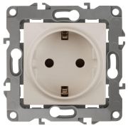 Розетка 1-м СП Эра12 12-2101-02 16А IP20 16AX 250В 2P+E Schuko механизм сл. кость Эра Б0014676