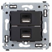 Устройство зарядное USB СП Avanti «Черный матовый» DKC 4412543