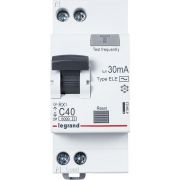 Выключатель автоматический дифференциального тока 2п C 40А 30мА тип AC 6кА RX3 Leg 419403