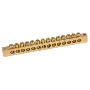 Шина NO-122-24 PEN «земля-ноль» 8х12мм 14/2 крепеж по краям латунь ЭРА Б0047239